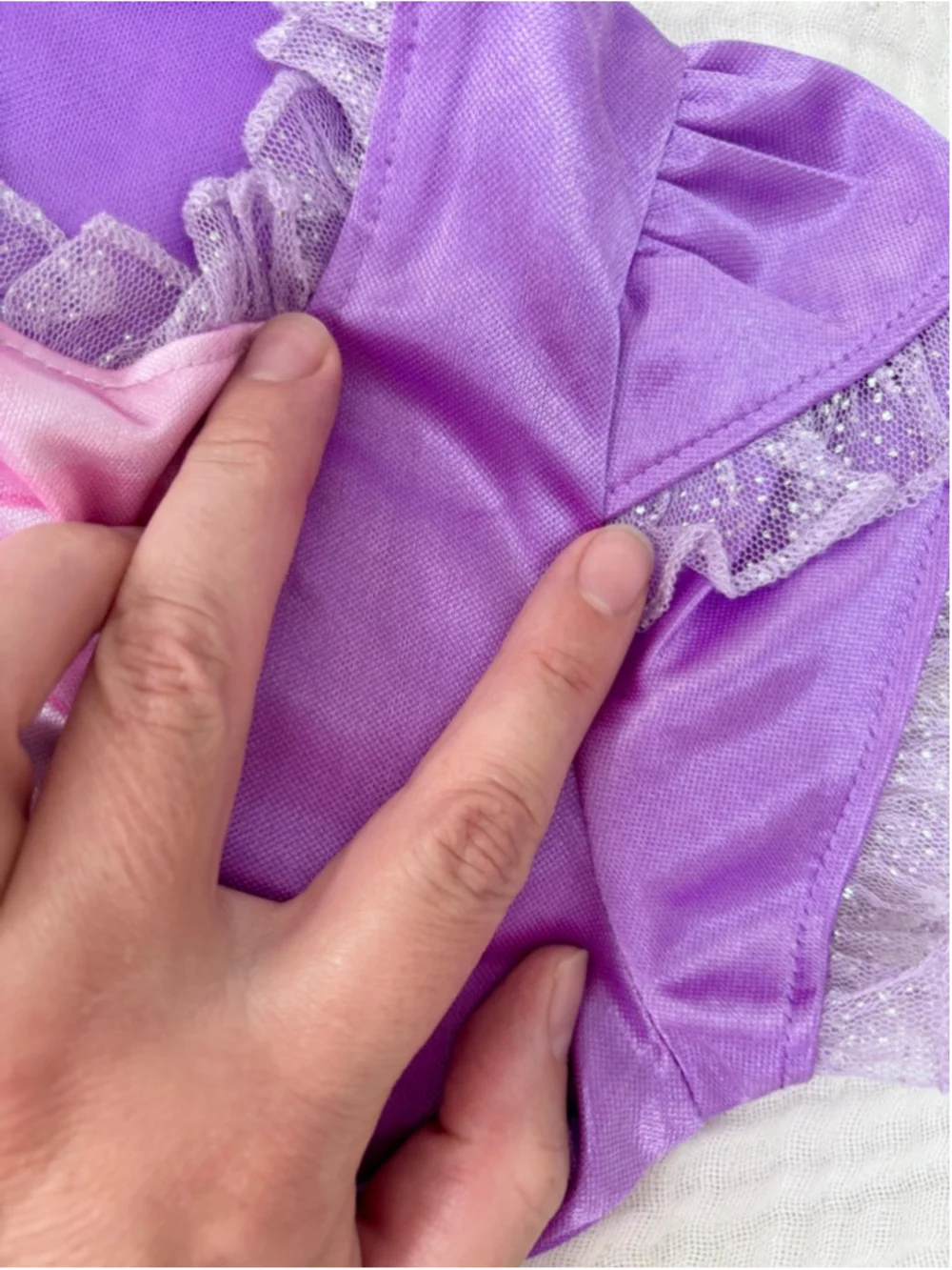 Girls Disney Princess Nightgown S Purple Pink Rapunzel - Picture 5 of 8